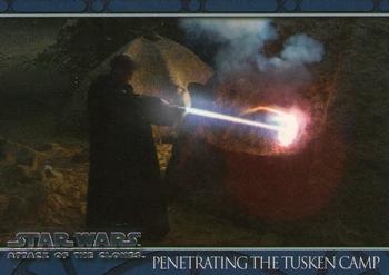 2002 Topps Star Wars: Attack of the Clones #74 Penetrating The Tusken Camp Front