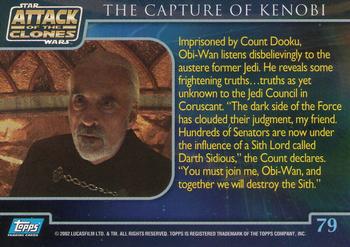 2002 Topps Star Wars: Attack of the Clones #79 The Capture Of Kenobi Back