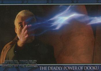 2002 Topps Star Wars: Attack of the Clones #85 The Deadly Power Of Dooku Front