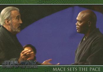 2002 Topps Star Wars: Attack of the Clones #95 Mace Sets The Pace Front