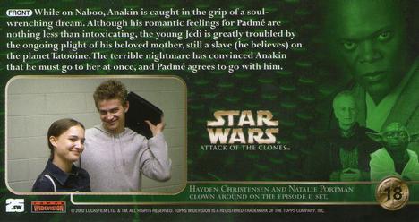 2002 Topps Star Wars: Attack of the Clones Widevision #18 Skywalker's Destiny Beckons Back