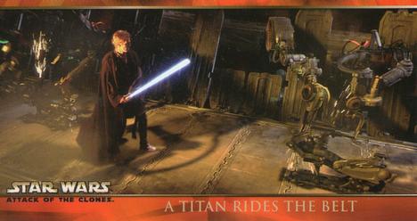 2002 Topps Star Wars: Attack of the Clones Widevision #35 A Titan Rides The Belt Front