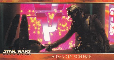 2002 Topps Star Wars: Attack of the Clones Widevision #4 A Deadly Scheme Front