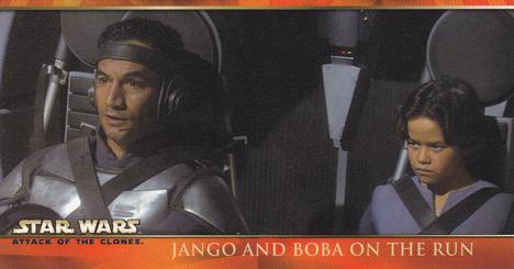 2002 Topps Star Wars: Attack of the Clones Widevision #22 Jango And Boba On The Run Front