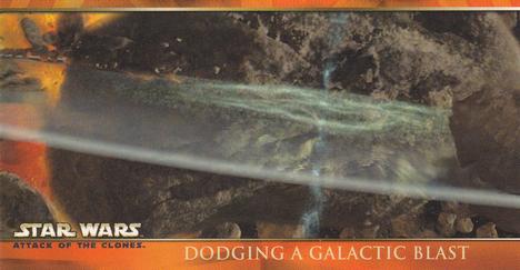 2002 Topps Star Wars: Attack of the Clones Widevision #23 Dodging A Galacic Blast Front