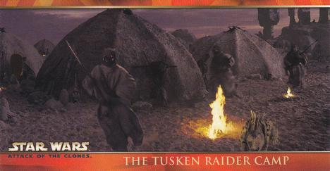 2002 Topps Star Wars: Attack of the Clones Widevision #26 The Tusken Raider Camp Front
