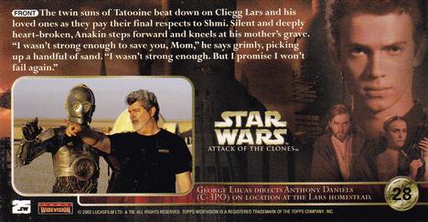 2002 Topps Star Wars: Attack of the Clones Widevision #28 A Final Farewell...And Promise Back