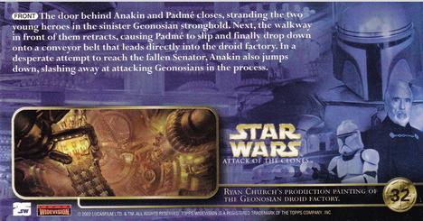 2002 Topps Star Wars: Attack of the Clones Widevision #32 A Jedi Takes Control Back