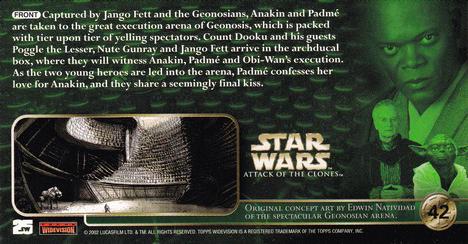 2002 Topps Star Wars: Attack of the Clones Widevision #42 Dooku's Moment Of Triumph Back