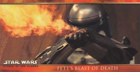 2002 Topps Star Wars: Attack of the Clones Widevision #49 Fett's Blast Of Death Front