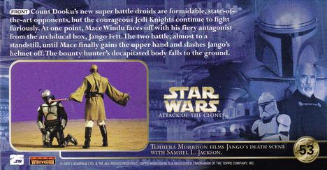 2002 Topps Star Wars: Attack of the Clones Widevision #53 Attack Of The Super Battle Droids Back