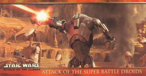 2002 Topps Star Wars: Attack of the Clones Widevision #53 Attack Of The Super Battle Droids Front