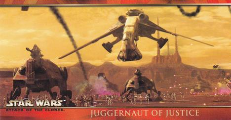 2002 Topps Star Wars: Attack of the Clones Widevision #63 Juggernaut Of Justice Front