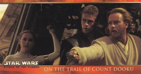 2002 Topps Star Wars: Attack of the Clones Widevision #66 On The Trail Of Count Dooku Front