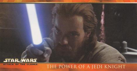 2002 Topps Star Wars: Attack of the Clones Widevision #68 The Power Of A Jedi Knight Front