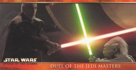 2002 Topps Star Wars: Attack of the Clones Widevision #73 Duel Of The Jedi Masters Front