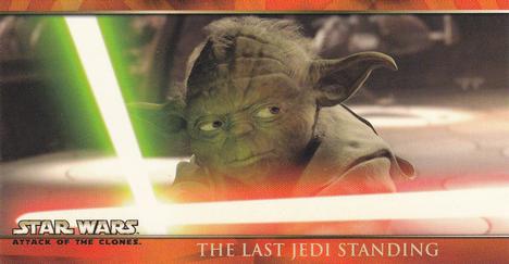 2002 Topps Star Wars: Attack of the Clones Widevision #74 The Last Jedi Standing Front