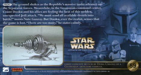 2002 Topps Star Wars: Attack of the Clones Widevision #59 March To Enemy Headquarters Back