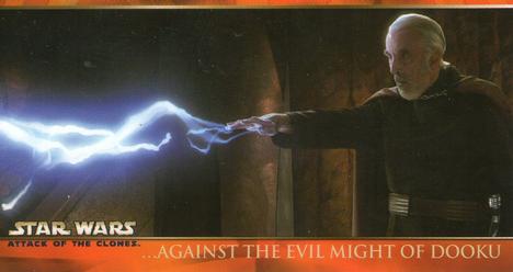2002 Topps Star Wars: Attack of the Clones Widevision #71 ...Against The Evil Might Of Dooku Front