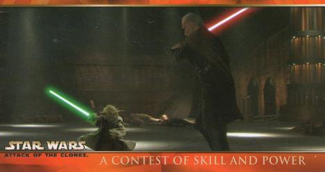 2002 Topps Star Wars: Attack of the Clones Widevision #72 A Contest Of Skill And Power Front