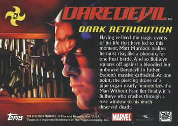 2003 Topps Daredevil #59 Dark Retribution Back