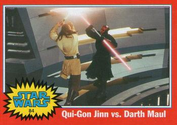 2004 Topps Heritage Star Wars #84 Qui-Gon Jinn vs. Darth Maul Front