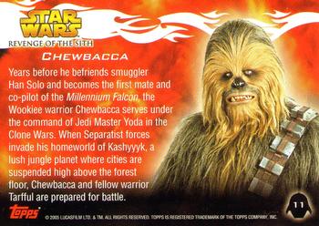 2005 Topps Star Wars Revenge of the Sith #11 Chewbacca Back