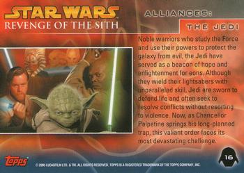 2005 Topps Star Wars Revenge of the Sith #16 The Jedi Back