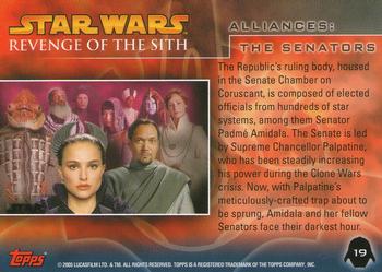 2005 Topps Star Wars Revenge of the Sith #19 The Senators Back