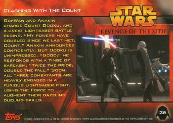 2005 Topps Star Wars Revenge of the Sith #26 Clashing With The Count Back
