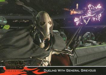 2005 Topps Star Wars Revenge of the Sith #33 Dueling With General Grievous Front
