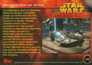 2005 Topps Star Wars Revenge of the Sith #42 Obi-Wan's Plan Of Attack Back