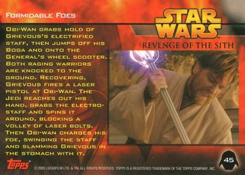 2005 Topps Star Wars Revenge of the Sith #45 Formidable Foes Back