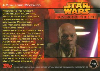 2005 Topps Star Wars Revenge of the Sith #48 A Sith Lord Revealed Back