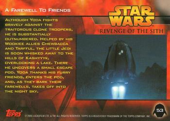 2005 Topps Star Wars Revenge of the Sith #53 A Farewell To Friends Back