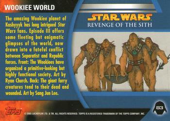 2005 Topps Star Wars Revenge of the Sith #83 Wookie World Back