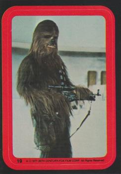 1977 Topps Star Wars - Stickers #19 The Wookiee Chewbacca Front