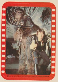 1977 Topps Star Wars - Stickers #34 The star warriors aim for action! Front
