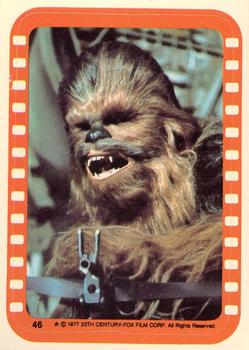1977 Topps Star Wars - Stickers #46 Chewie gets riled! Front