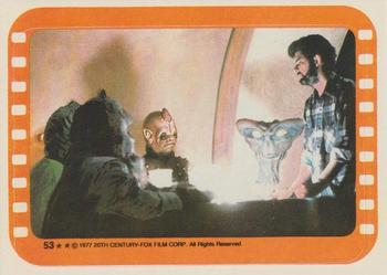 1977 Topps Star Wars - Stickers #53 Directing the Cantina creatures Front