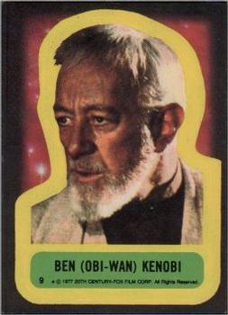 1977 Topps Star Wars - Stickers #9 Ben (Obi-Wan) Kenobi Front