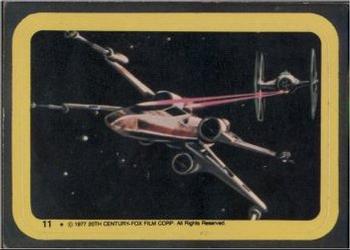 1977 Topps Star Wars - Stickers #11 Battle in outer space! Front