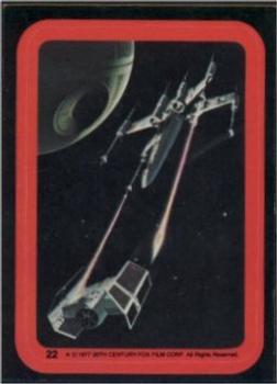 1977 Topps Star Wars - Stickers #22 Spectacular Battle! Front