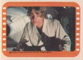 1977 Topps Star Wars - Stickers #49 Luke, the Star Warrior! Front