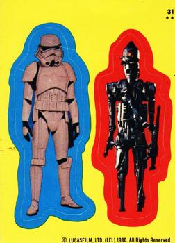 1980 Topps Star Wars: The Empire Strikes Back - Stickers #31 Stormtrooper / IG-88 Front