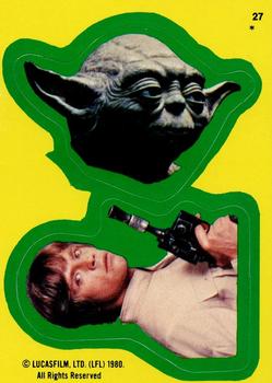 1980 Topps Star Wars: The Empire Strikes Back - Stickers #27 Luke Skywalker / Yoda Front