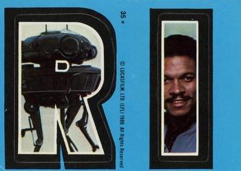 1980 Topps Star Wars: The Empire Strikes Back - Stickers #35 R I Front