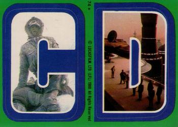 1980 Topps Star Wars: The Empire Strikes Back - Stickers #74 C D Front