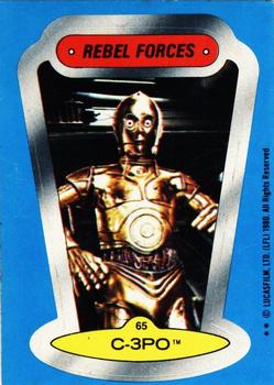 1980 Topps Star Wars: The Empire Strikes Back - Stickers #65 C-3PO Front