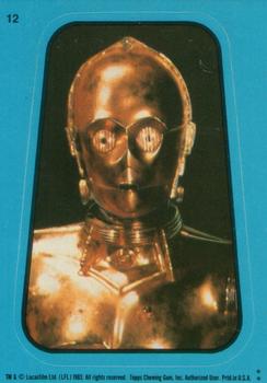 1983 Topps Star Wars: Return of the Jedi - Stickers #12 C-3PO Front